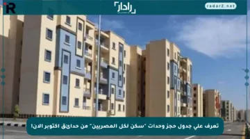 تعرف على جدول حجز وحدات “سكن لكل المصريين” من حدائق أكتوبر الآن!
